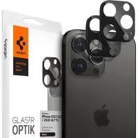 Spigen GLAStR Optik Camera Lens Protector - protection de l'îlot photo (lot de 2) pour Apple iPhone 14 Pro (Max) - Noir