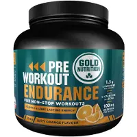 Gold Nutrition Pre Workout Endurance Orange 300gr Noir
