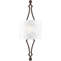 Elstead Lighting Applique murale Tilling en fer vieilli, 1xE27x60W, abat-jour en tissu, dimensions : 77,8 x 29,2 x 11,7 cm, IP20, Feiss