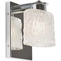 Elstead Lighting Applique de salle de bain Seaview, chrome poli, 1xG9x3W, verre, dimensions : 18,1 x 14,4 x 11,6 cm, IP44,