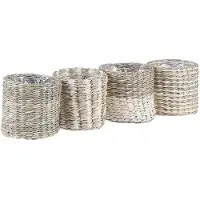 Mica Decorations Panier Modèle Alexis Blanc-beige ø10cm X 9cm H.