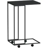 vidaXL Table d'appoint avec roulettes Noir 40x30x63,5 cm Bois composite