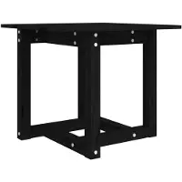 vidaXL Table basse noire 50x50x45 cm pin massif