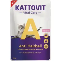 Kattovit 6x85g Vital Care Anti Hairball saumon - Pâtée pour chat