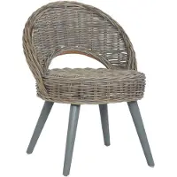 vidaXL Fauteuil Kubu-Rattan Gris