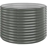 vidaXL Lit surélevé de jardin Acier galvanisé 100x100x68cm gris