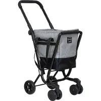 Ceruzo by Playmarket- Easy Go - Chariot de courses - Noir-Gris