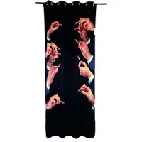 Seletti Rideau rouge à lèvres noir