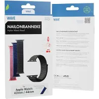 Wave nailonranneke, Apple Watch / /, tummansininen (Nylon), Sangles de montre, Bleu