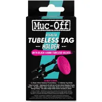 Muc Off Tubeless Tag Holder & 44mm Valve Kit Black