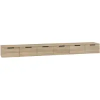 vidaXL Armoires murales 2 pcs Chêne sonoma 102x30x20 cm
