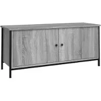 vidaXL Armoire TV avec portes Gris Sonoma 102x35x45 cm Bois composite