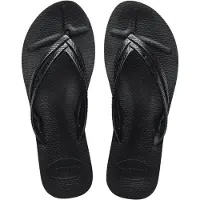 Havaianas You Glitter, Tongs pour femme, Noir, 33/34 EU