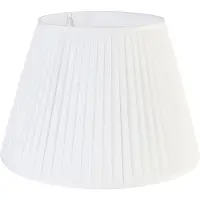 QAZQA Abat-jour plissé blanc 45/30 cm