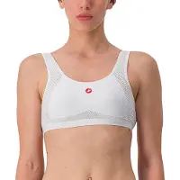 Castelli Rosso Corsa Medium Impact Sports Bra Blanc M Femme