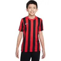 Nike Maillot de football Dri-FIT Division 4 à manches courtes, avec rayures, pour enfants plus grands