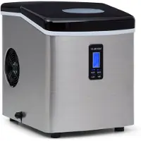 Klarstein Machine a Glacons pour la Maison, Capacité de 3,3L, Fabrique Rapidement Jusqu'à 15kg de Glacons en 2 Tailles Différentes, Machine à Glaçons, Ice Maker avec Alarme Securité, Facile à Nettoyer