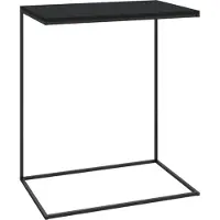 vidaXL Table d'appoint noire 55x35x66 cm Bois composite
