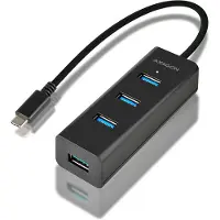 Axagon HUE-S2C hub d'interface USB 3.2 Gen 1 (3.1 Gen 1) Type-A 5000 Mbit/s Noir