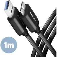 Axagon BUMM3-AM10AB Câble USB 3.2 Gen 1 (3.1 Gen 1) 1 m Micro-USB B USB A Noir