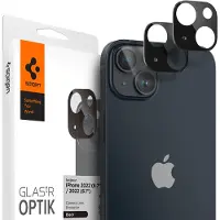 Spigen GLAStR Optik Camera Lens Protector - protection de l'îlot photo (lot de 2) pour Apple iPhone 14 / 14 Plus - Noir
