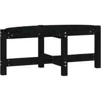 vidaXL Table basse noire 87x48x35 cm pin massif