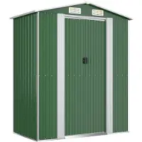 vidaXL Abri de jardin vert 192x108x223 cm Acier galvanisé