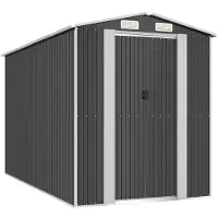 vidaXL Abri de jardin anthracite 192x357x223 cm Acier galvanisé