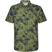 Petrol Industries 422 Aop Short Sleeve Shirt Vert M Homme