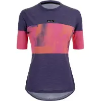 Santini Forza Indoor Collection Short Sleeve T-shirt Bleu,Rose S Femme