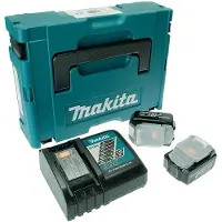 Makita Kit Power Source 18 V (197952-5) avec 2 batteries BL 1830 B 3,0 Ah + chargeur DC 18 RC + Makpac
