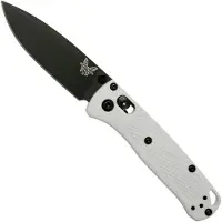 Benchmade Couteau pliant Mini Bugout S30V Black Cerakote, white grivory