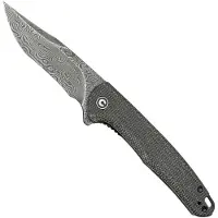 CIVIVI Couteau pliant Mini Sandbar Damascus, black micarta