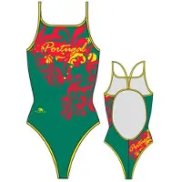 Turbo Portugal Ornament Swimsuit Vert M Femme