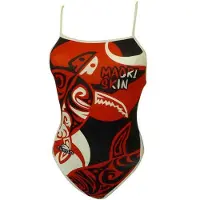 Turbo Maori Skin Tattoo Swimsuit Rouge,Noir XL Femme