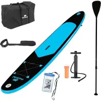 Koopman Stand up paddle gonflable - 285 cm - 100 kg max - & accessoires - bleu & noir