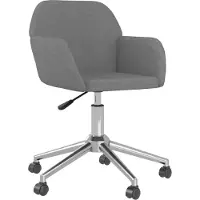 vidaXL Chaise Pivotante De Bureau Gris Clair Tissu