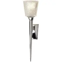 Elstead Lighting Applique murale Verity, chrome poli, 1xG9x3W, laiton, dim. : 50,6 x 12,6 x 20 cm, IP44, Elstead