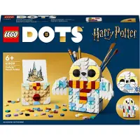 LEGO 41809 DOTS Hedwig Porte-crayons, accessoires de bureau Harry Potter Hibou, pot à crayons et porte-notes, kit de bricolage pour enfants, fournitures scolaires