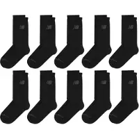 New Balance lot de 10 paires de chaussettes de sport rembourrées noires