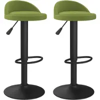 vidaXL Tabouret de bar 2 pcs. velours vert clair