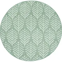 FRAAI Tapis d'extérieur rond | Summer Leaves Vert | Ø 160cm | Vert | Rond | Tapis d'extérieur