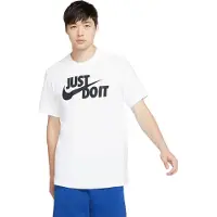Nike T-Shirt 'Swoosh' noir / blanc cassé