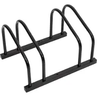 vidaXL Support à vélo pour 2 vélos noir acier