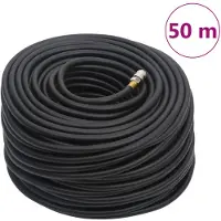 vidaXL Tuyau d'air hybride noir 0,6" 50 m caoutchouc et PVC