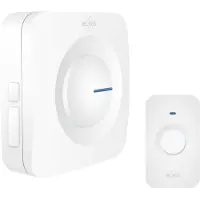 Elro Sonnette de Porte sans Fil DB3000 - 64 Mélodies - 300m - Blanc