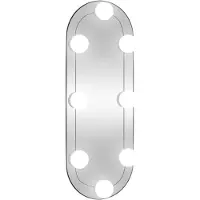 vidaXL Miroir mural avec lumières LED 15x40 cm verre ovale