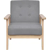 vidaXL Fauteuil Gris Clair Tissu
