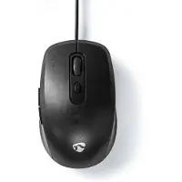 Nedis Mouse - filaire - 1200 / 1800 / 2400 / 3600 dpi - DPI réglable - Nombre de boutons : 6 - droitier