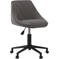 vidaXL Chaise Pivotante De Bureau Gris Foncé Velours